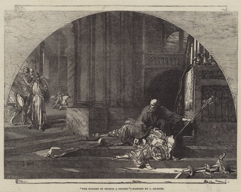 Die Ermordung von Thomas A Becket von John Gilbert