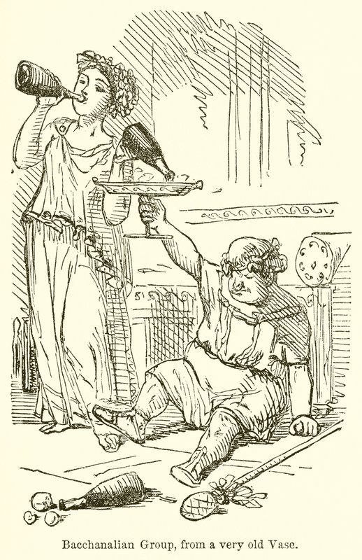 Bacchanalische Gruppe, von einer sehr alten Vase von John Leech