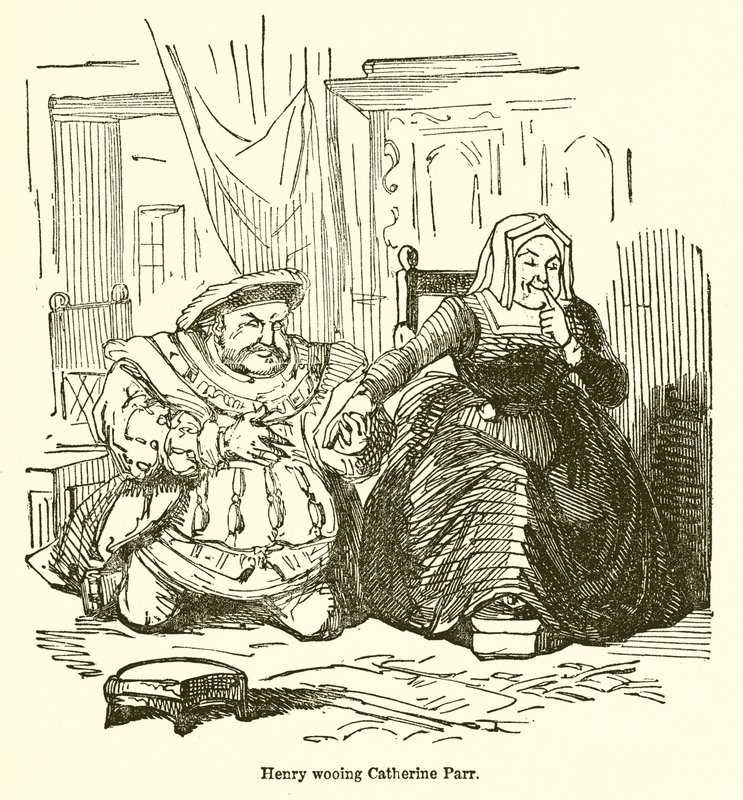 Heinrich umwirbt Catherine Parr von John Leech