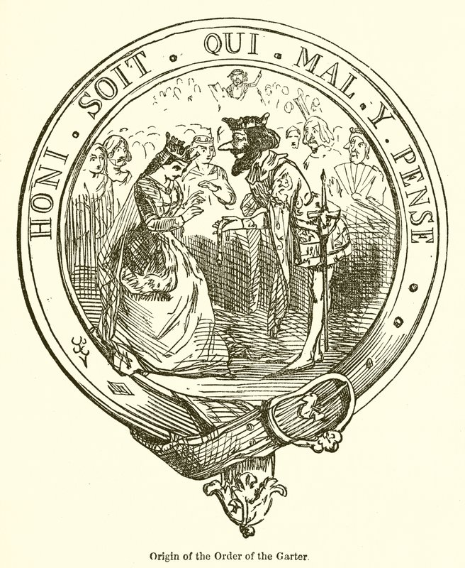 Ursprung des Hosenbandordens von John Leech