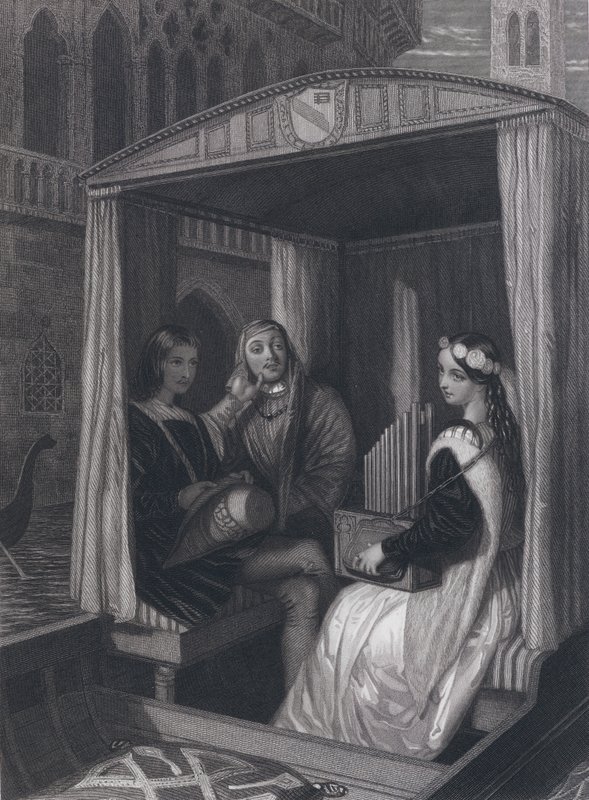 Lady Viola und ihre Lehrer (Gravur) von John Rogers (after) Herbert