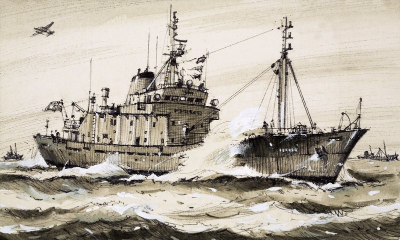 Eine britische Fregatte patrouilliert in der Nordsee von John S. Smith
