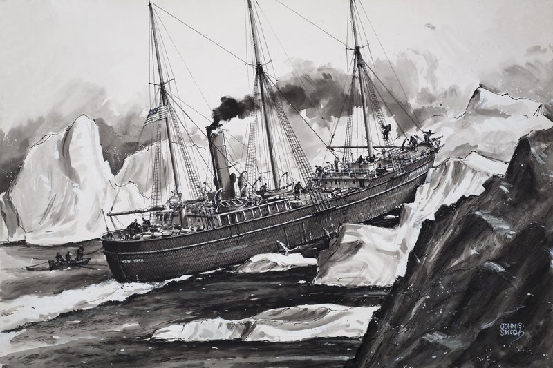 Die Roosevelt bricht durch das Eis, um zum Nordpol zu gelangen von John S. Smith