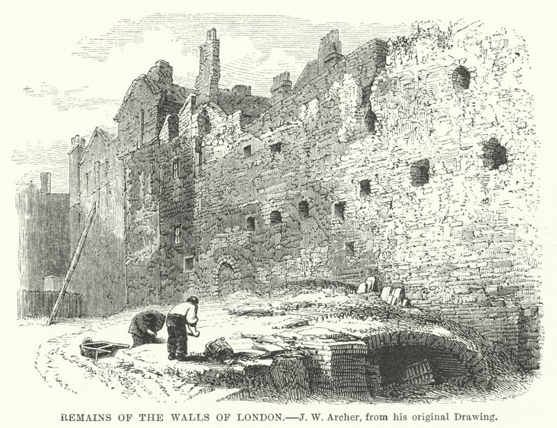 Überreste der Mauern von London von John Wykeham Archer