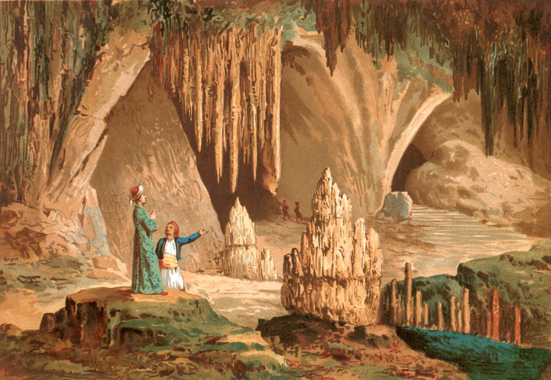 Joseph Pitton de Tournefort besucht die Grotte von Antiparos in Griechenland von Jose Armet Portanell
