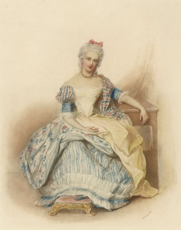 Porträt von Prinzessin Caroline Lobkowitz, geborene Gräfin Wrbna von Josef Nikolaus Kriehuber