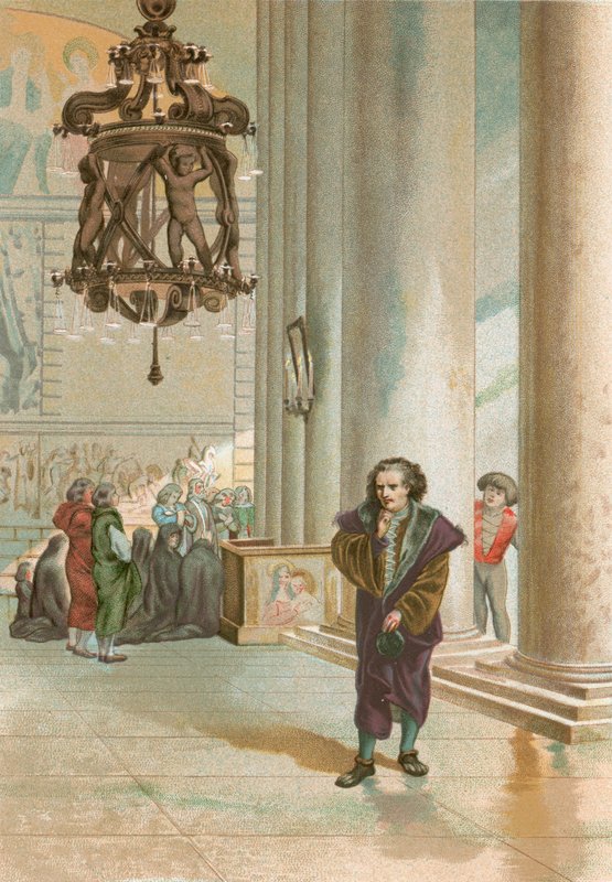 Galileo in der Kathedrale von Pisa von Josep or Jose Planella Coromina