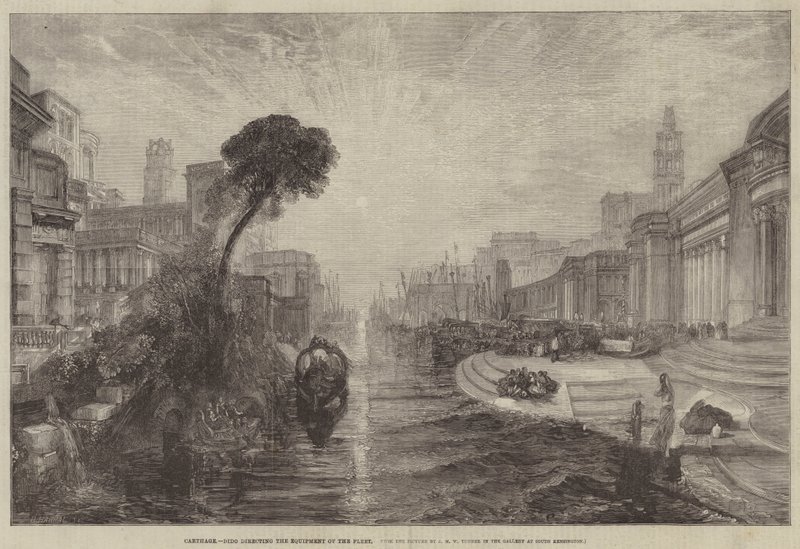 Karthago, Dido leitet die Ausrüstung der Flotte von Joseph Mallord William Turner