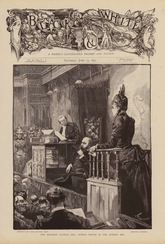 Mrs. Arthur Wilson sagt während des Baccarat-Skandalprozesses aus von Joseph (after) Finnemore