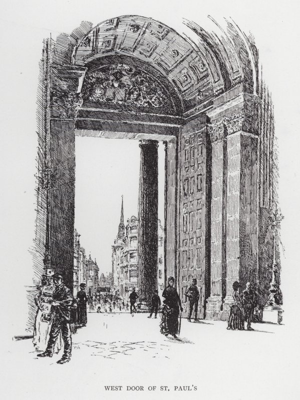 Westtür von St. Paul von Joseph (after) Pennell