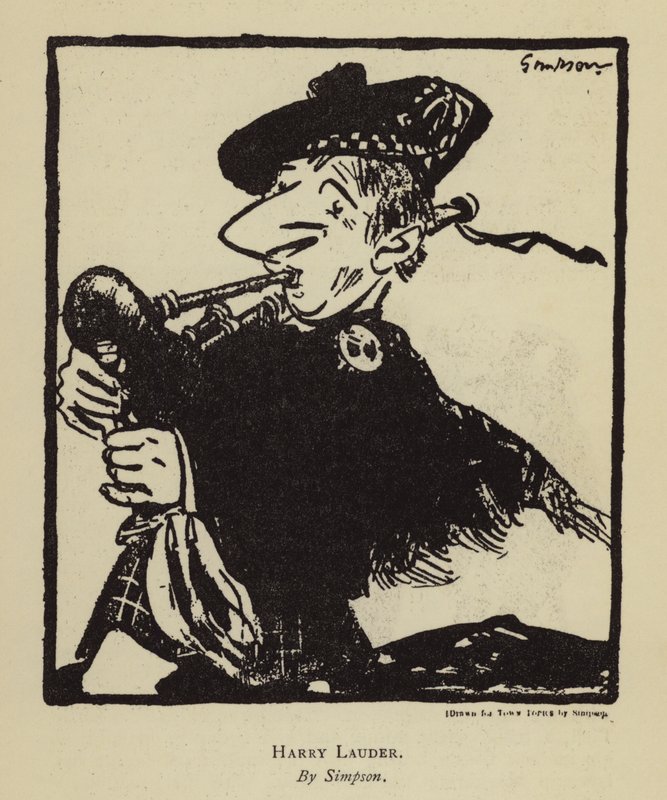 Harry Lauder, schottischer Sänger und Komiker von Joseph (after) Simpson
