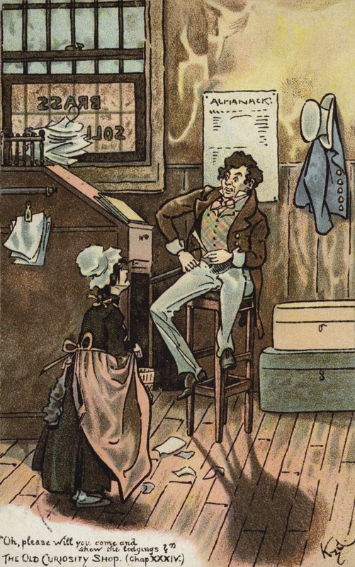 Szene aus The Old Curiosity Shop, von Charles Dickens von Joseph Clayton (1856-1937) (after) Clarke