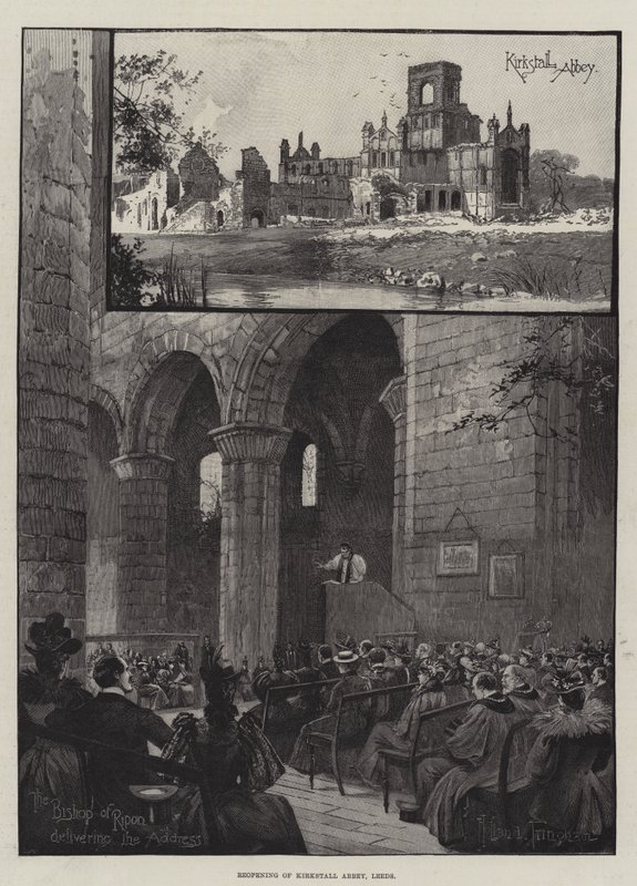 Wiedereröffnung der Kirkstall Abbey, Leeds von Joseph Holland Tringham