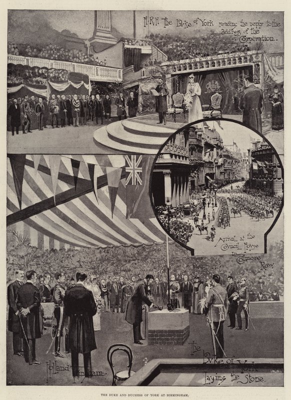 Der Herzog und die Herzogin von York in Birmingham von Joseph Holland Tringham