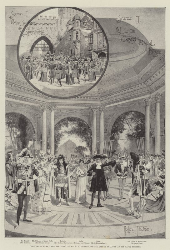 Der Großherzog, die neue Oper von Mr. W S Gilbert und Sir Arthur Sullivan im Savoy Theatre von Joseph Holland Tringham