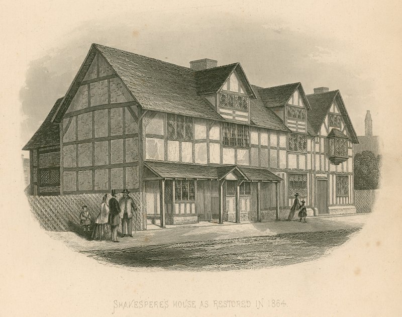 Shakespeares Haus, restauriert 1864 von Joseph Kenny Meadows