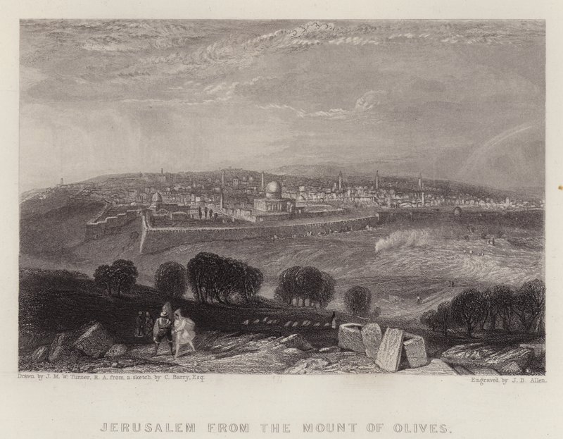 Jerusalem vom Ölberg aus von Joseph Mallord William (after) Turner