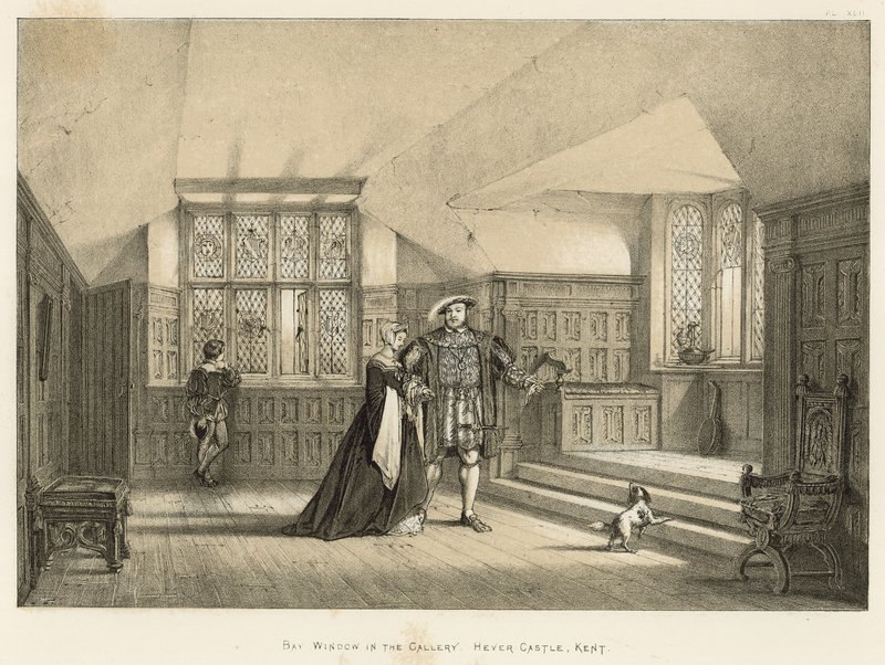 Erkerfenster in der Galerie, Hever Castle, Kent von Joseph Nash