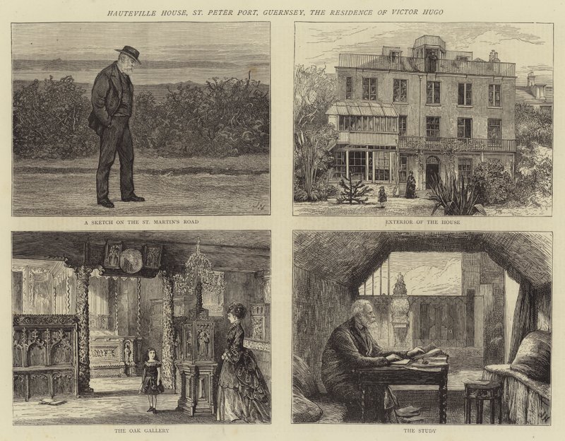 Hauteville House, St Peter Port, Guernsey, die Residenz von Victor Hugo von Joseph Nash