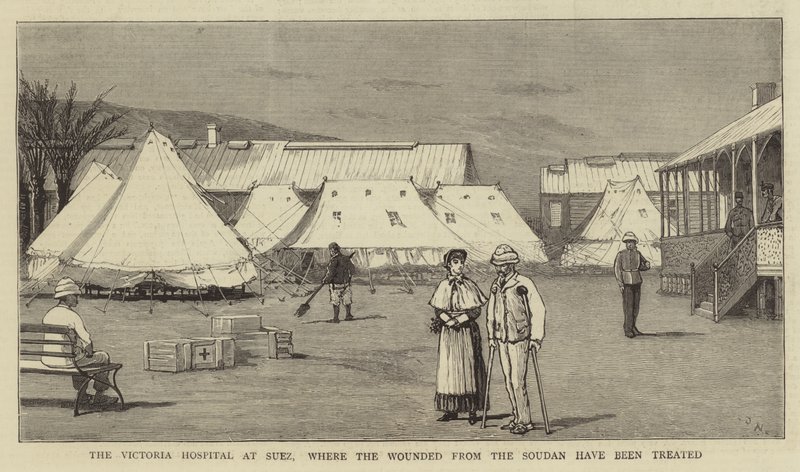 Das Victoria Hospital in Suez, wo die Verwundeten aus dem Sudan behandelt wurden von Joseph Nash