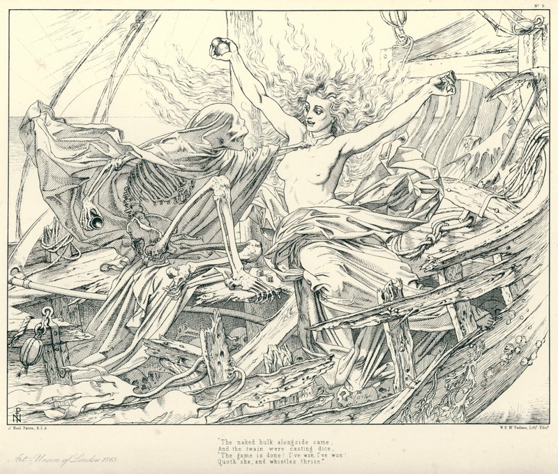 Illustration zu Coleridges Rime of The Ancient Mariner (Gravur) von Joseph Noel (after) Paton