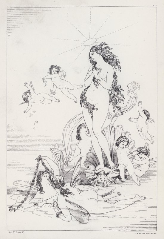 Shelleys Prometheus Unbound, Akt II, Szene 5 (Stich) von Joseph Noel (after) Paton