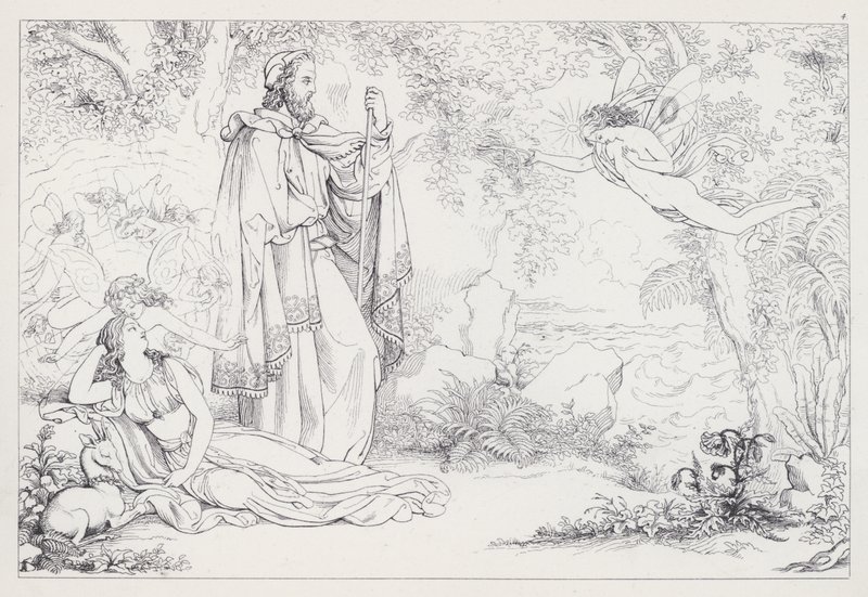 Shakespeares Der Sturm, Akt I, Szene 2 von Joseph Noel after Paton