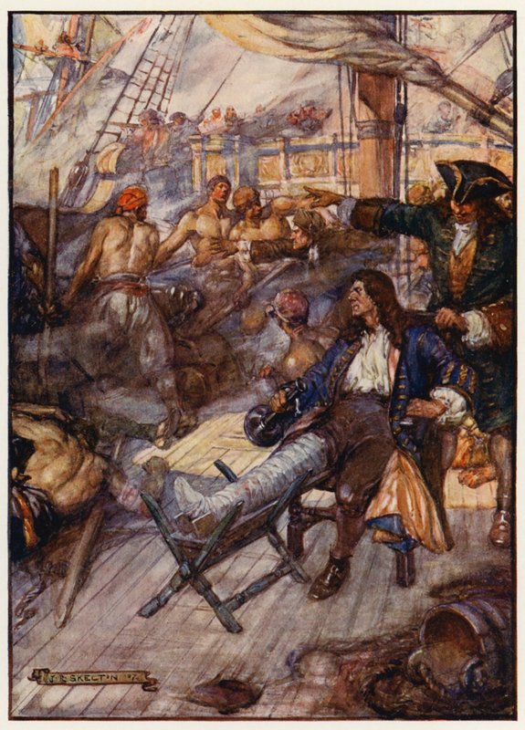 Admiral John Benbow verwundet im Kampf gegen die Franzosen vor Kap Santa Marta, Westindien von Joseph Ratcliffe (after) Skelton