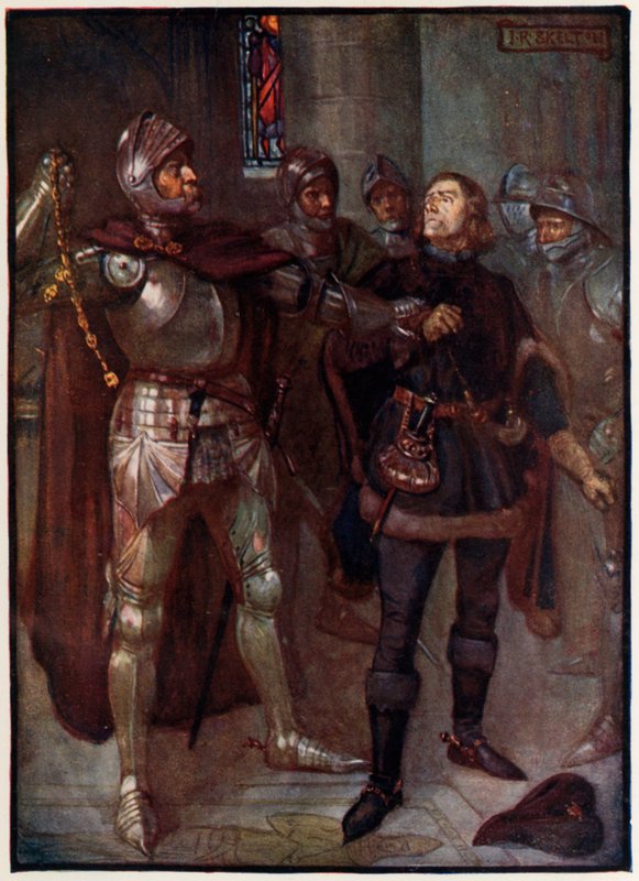 Der Earl of Angus reißt eine Goldkette vom Hals von Robert Cochrane von Joseph Ratcliffe Skelton