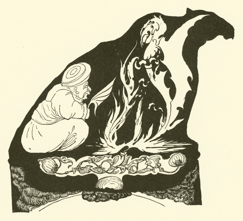 Der Dschinn erschafft den Zauber, der dem Kamel den Buckel brachte von Joseph Rudyard (after) Kipling