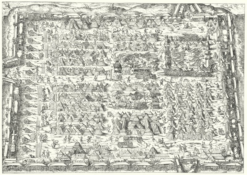 Militärlager im 16. Jahrhundert von Jost (after) Amman