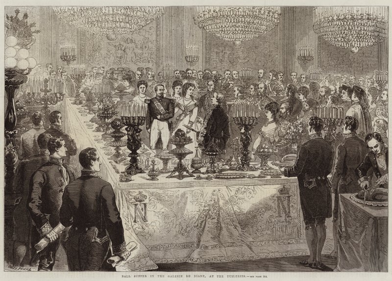 Ball-Supper in der Galerie de Diane, in den Tuilerien von Jules Pelcoq