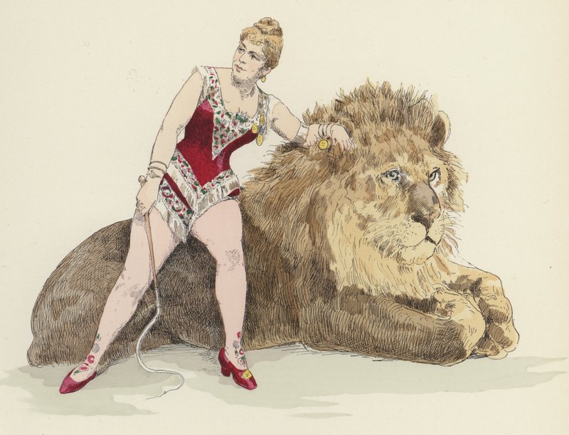 Weibliche Löwenbändigerin von Jules Arsene Garnier