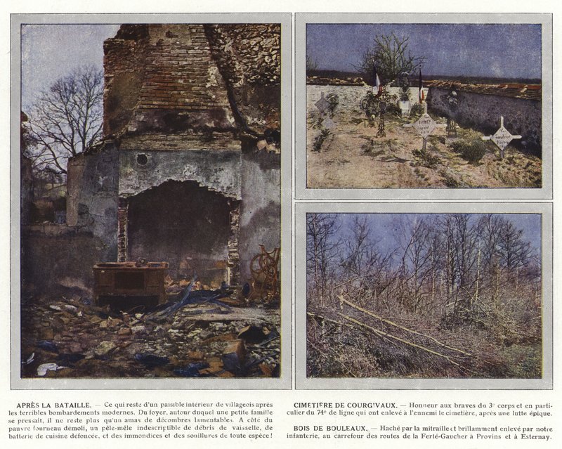 Nach der Schlacht, Friedhof von Courgivaux, Birkenwald von Jules Gervais Courtellemont