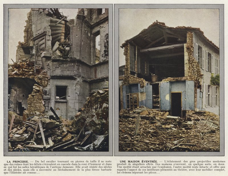 La Princerie, Ein zerstörtes Haus von Jules Gervais-Courtellemont