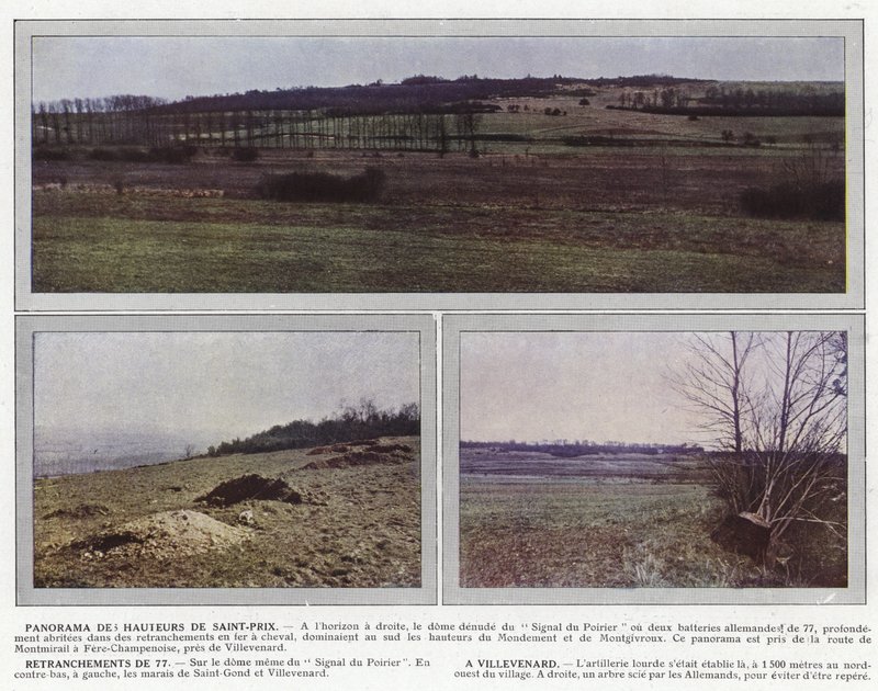 Panorama der Höhen von Saint-Prix, Verschanzungen von 77, A Villevenard von Jules Gervais Courtellemont