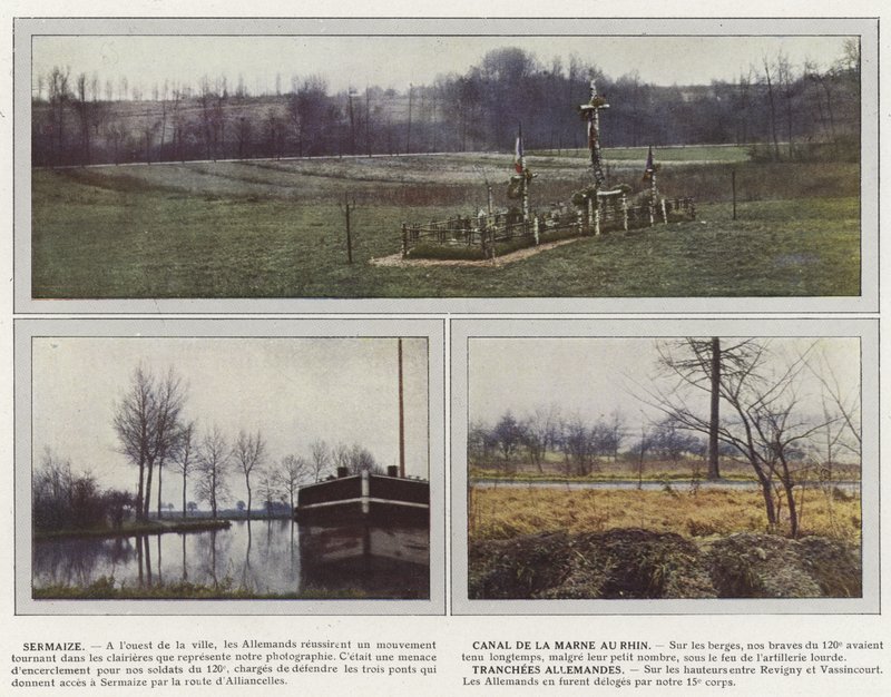 Sermaize, Canal de la Marne au Rhin, Deutsche Schützengräben von Jules Gervais Courtellemont