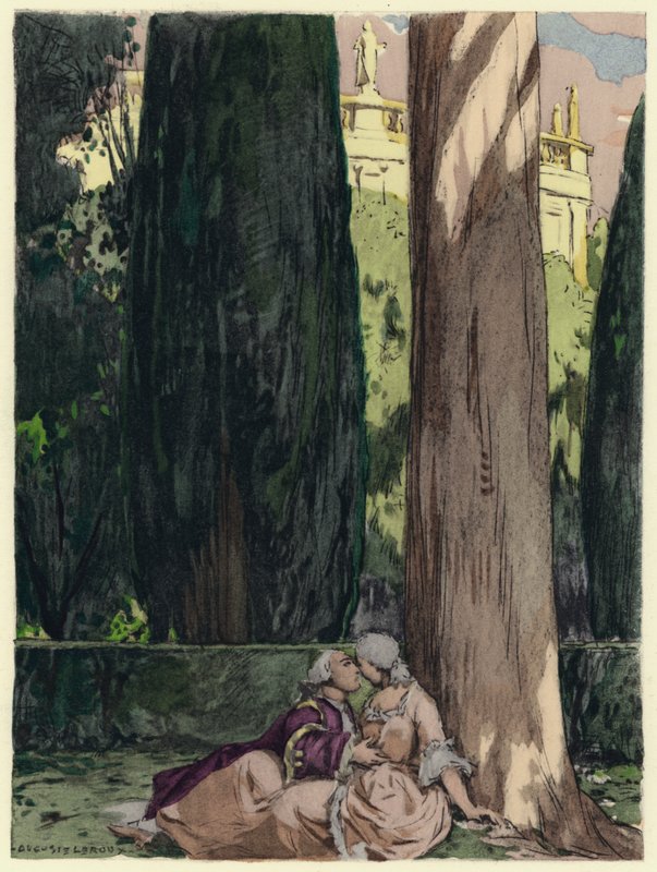 Illustration für die Memoiren von Casanova von Jules Marie Auguste Leroux
