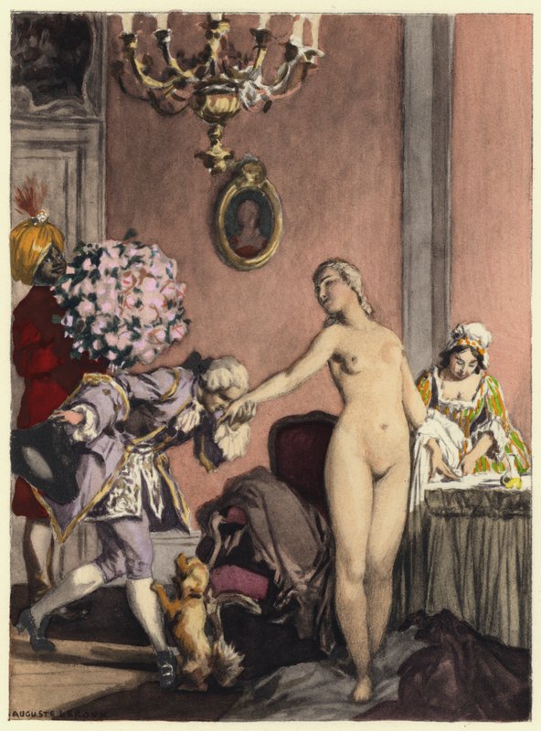 Illustration für die Memoiren von Casanova von Jules Marie Auguste Leroux
