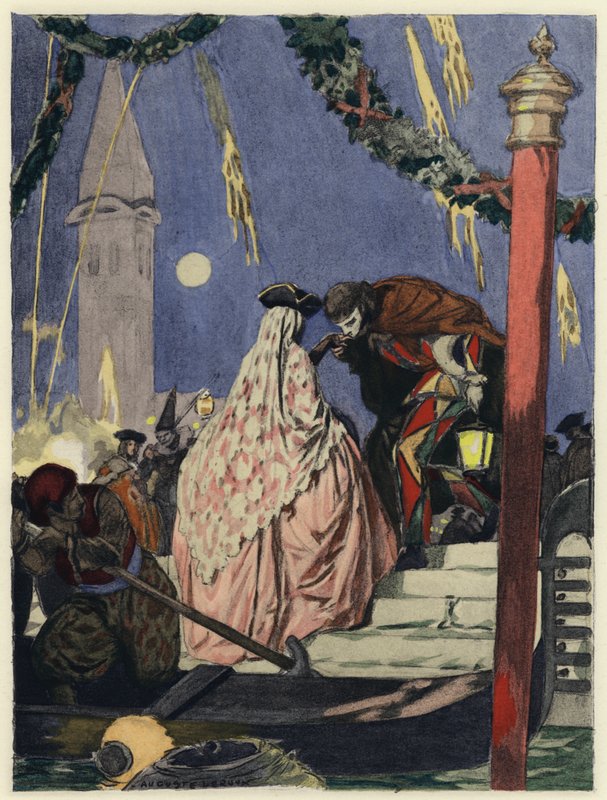 Illustration für die Memoiren von Casanova von Jules Marie Auguste Leroux