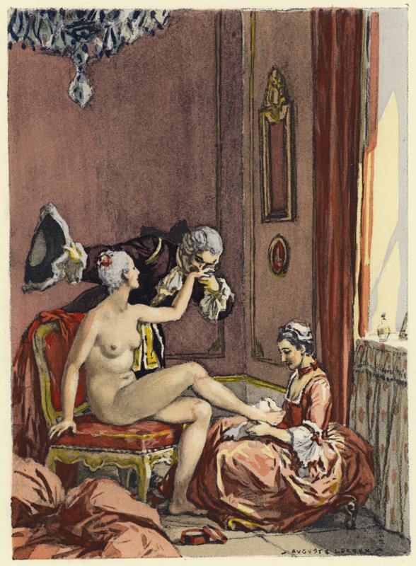 Illustration für die Memoiren von Casanova von Jules Marie Auguste Leroux