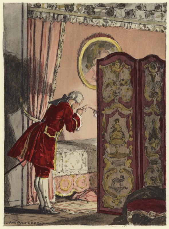 Illustration für die Memoiren von Casanova von Jules Marie Auguste Leroux
