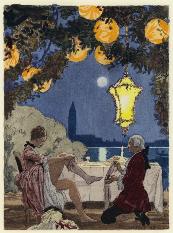 Illustration für die Memoiren von Casanova von Jules Marie Auguste Leroux