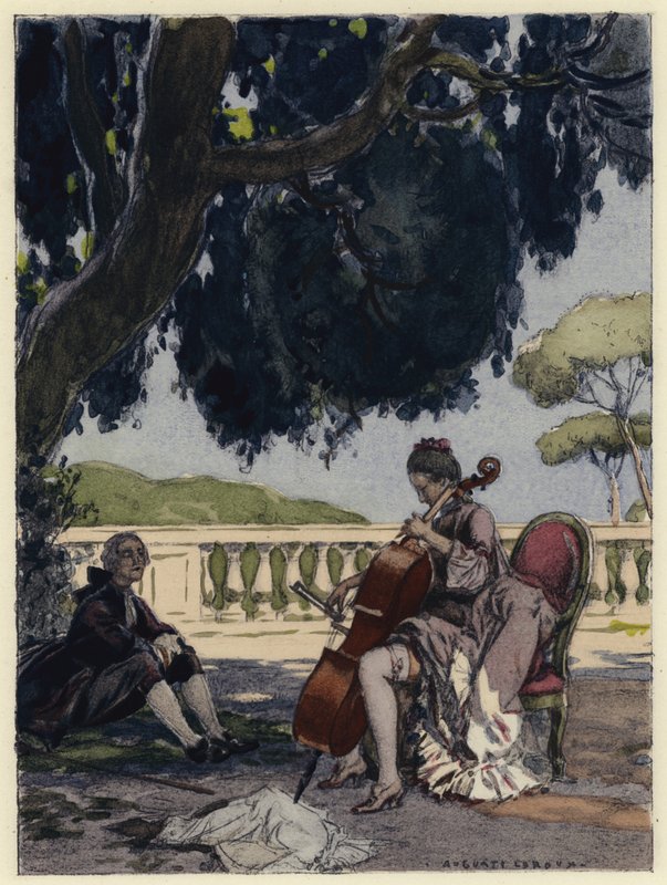 Illustration für die Memoiren von Casanova von Jules Marie Auguste Leroux