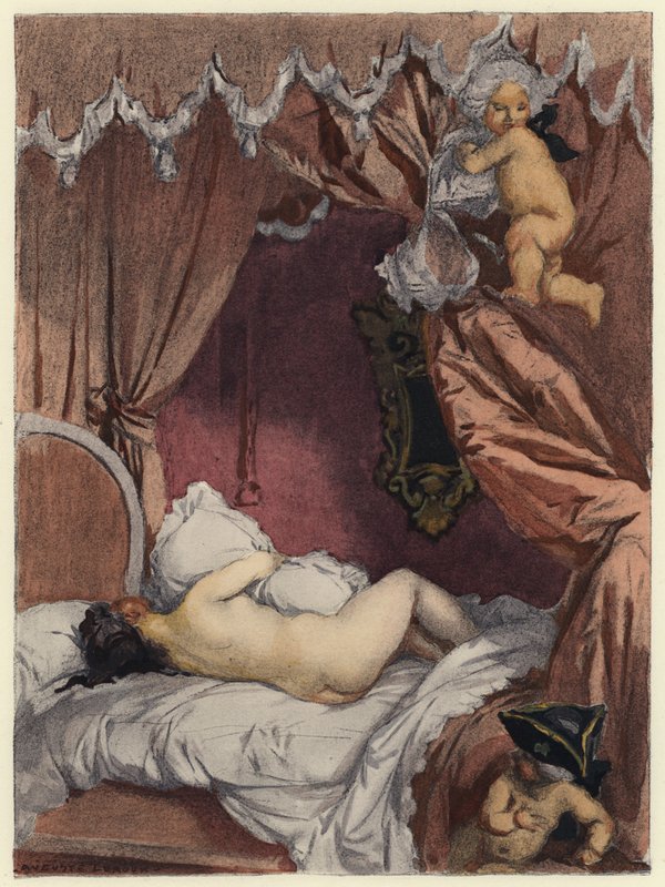 Illustration für die Memoiren von Casanova von Jules Marie Auguste Leroux