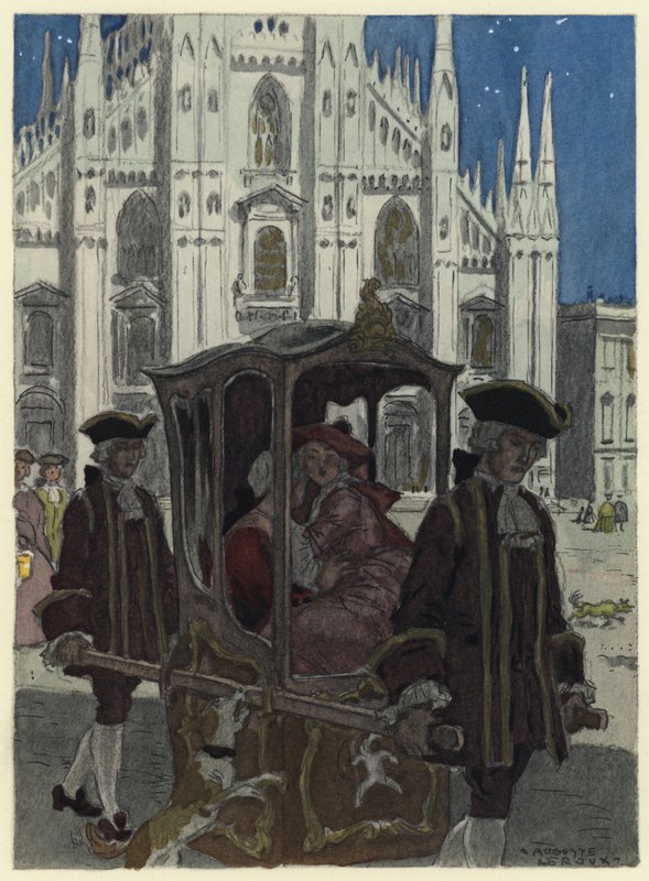 Illustration für die Memoiren von Casanova von Jules Marie Auguste Leroux