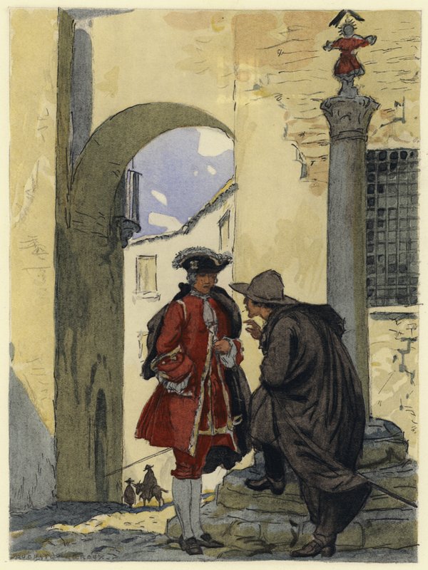 Illustration für die Memoiren von Casanova von Jules Marie Auguste Leroux
