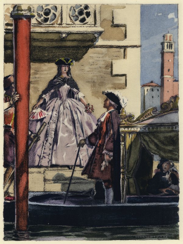 Illustration für die Memoiren von Casanova von Jules Marie Auguste Leroux