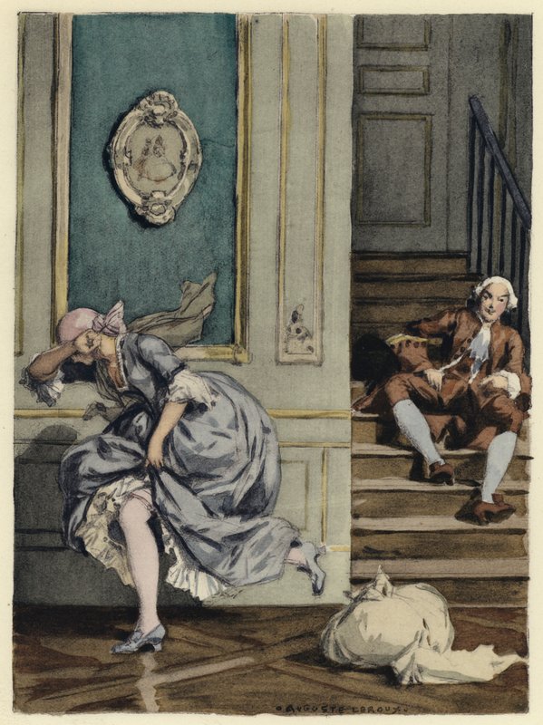 Illustration für die Memoiren von Casanova von Jules Marie Auguste Leroux