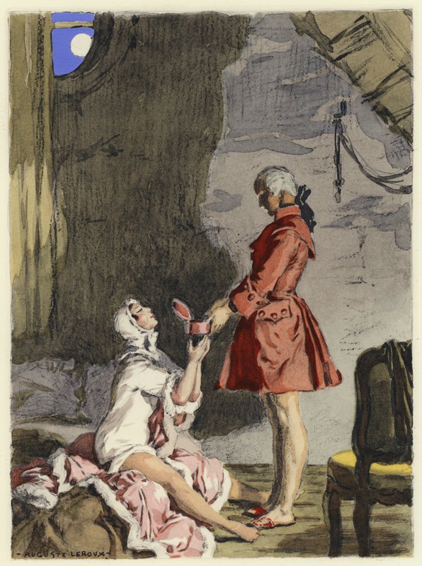 Illustration für die Memoiren von Casanova von Jules Marie Auguste Leroux